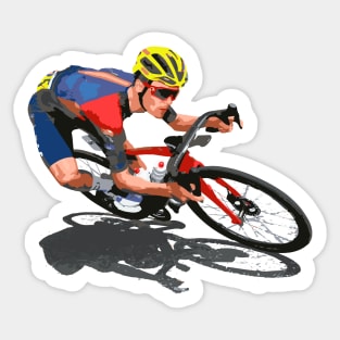 Road cycling bending curve Sticker